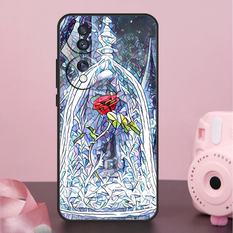 Stained Glass Rose Galaxys Case For Honor Magic 6 Pro 5 Lite 50 70 90 Lite X7 X8 X9 X6a X7a X8a X9a X8b X9b Back Cover