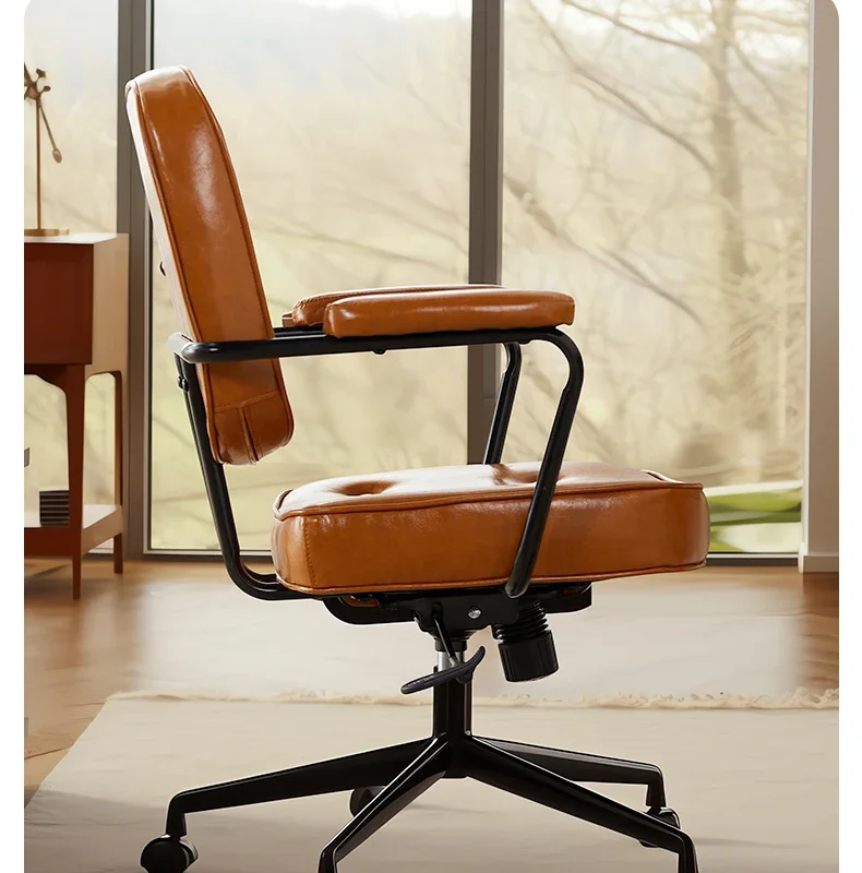 Retro Computer Chair Home Bedroom Chair Office Chair Comfortable Sedentary Bedroom Chairs Back Bench Ergonomic Swivel Chairs