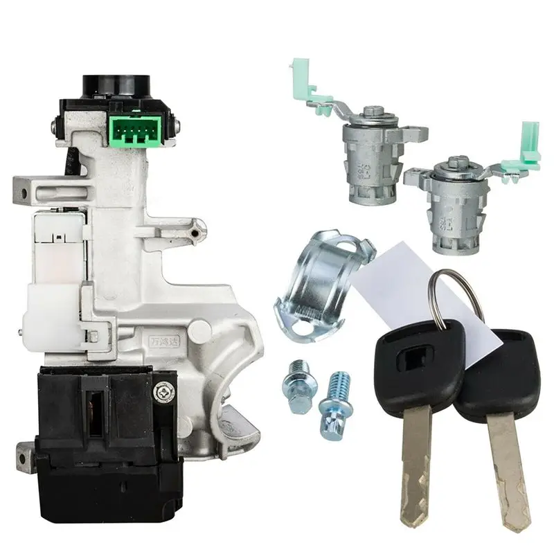 A73Q-Ignition Switch Cylinder Door Lock Ignition Switch With 2 Keys Complete Set For Honda CRV 2002-2006 72185-S9A-013