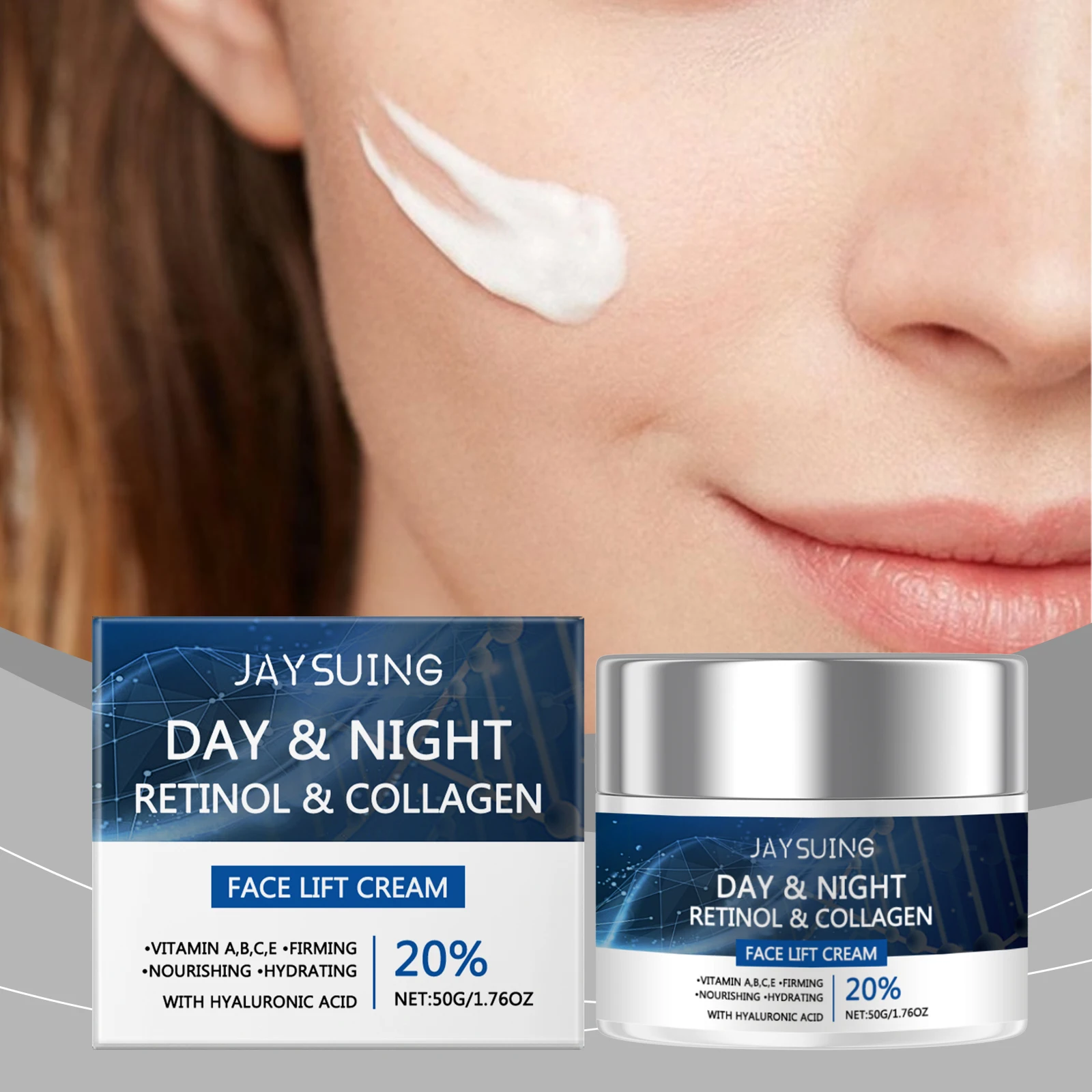 

Collagen Firming Cream Smooths Wrinkles Lifts and Firms Moisturizes and Nourishes Reduces Pore Smooths Improves Skin Tone 50g