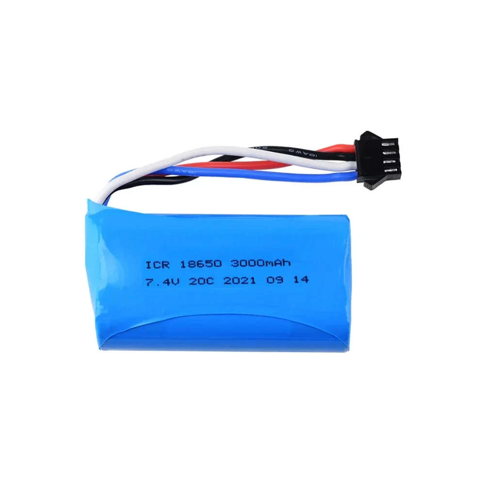 18650 bateria 20c 7.4v 3000mah para baterias de controle remoto modelo de brinquedo bateria ferramentas elétricas modelo de navio com plugue SM-4P