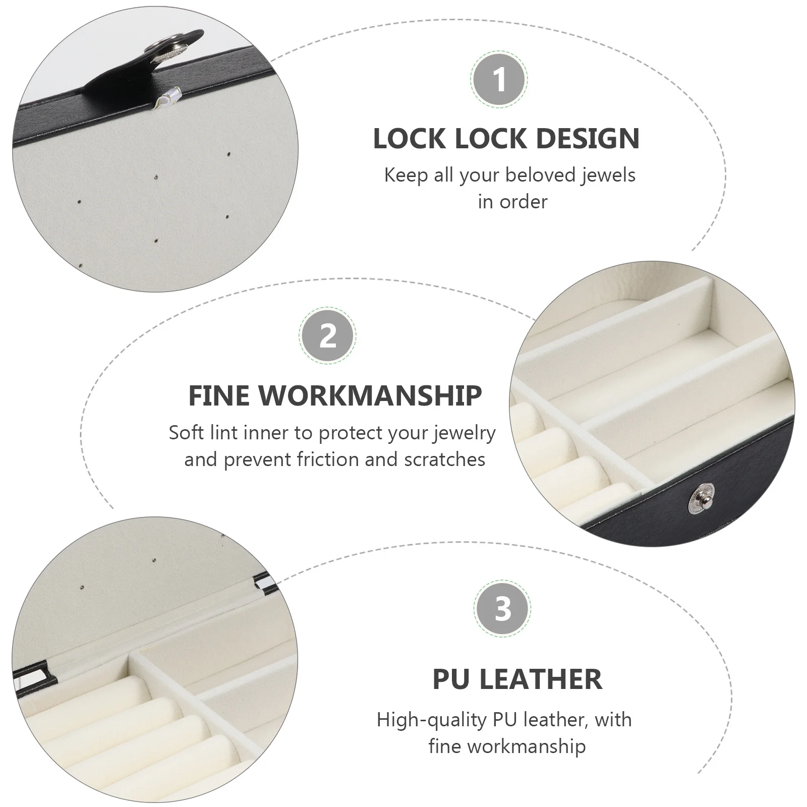 

1Pcs PU Jewelry Storage Box Portable Compact Ring Necklace Organizer Travel Earring Case Ring Box PU Jewelry Container