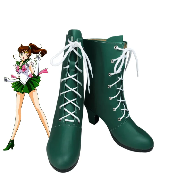sailor-jupiter-cosplay-green-boots-lace-up-mid-heel-anime-cosplay-shoes-for-halloween-carnival-role-play
