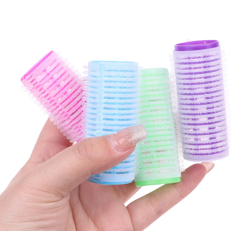 Self-Grip Hair Rollers Heatless Hair Curlers No Heat Hair Bang Volume Self-adhesive Hook & Loop DIY Styling Tool