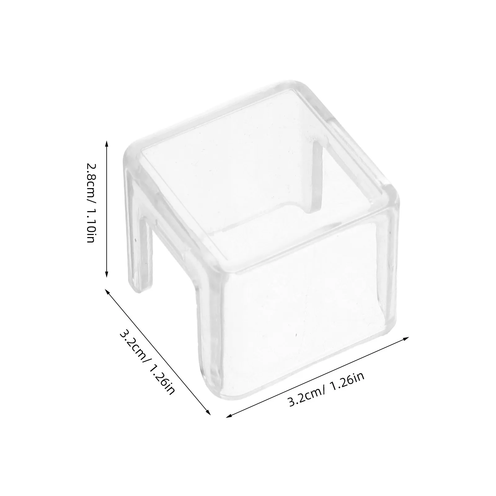 3Pcs Chalk Box for Pool Cue Acrylic Transparent Case Compact Lightweight Convenient Carry for Games Tournaments Bars