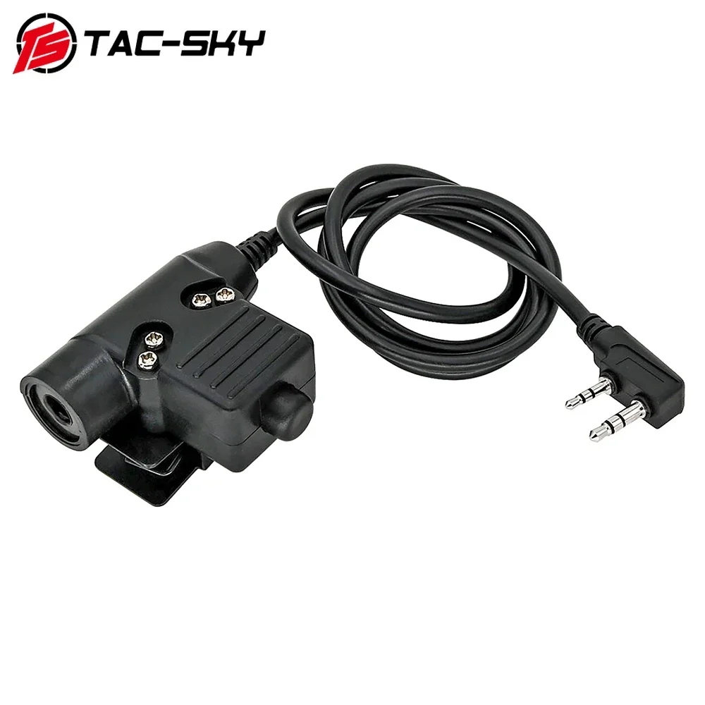 TAC-SKY Tactical Headset TSCII Hearing Protection Shooting Electronic Earmuffs With ARC Rail Bracket and 94ptt for Baofeng