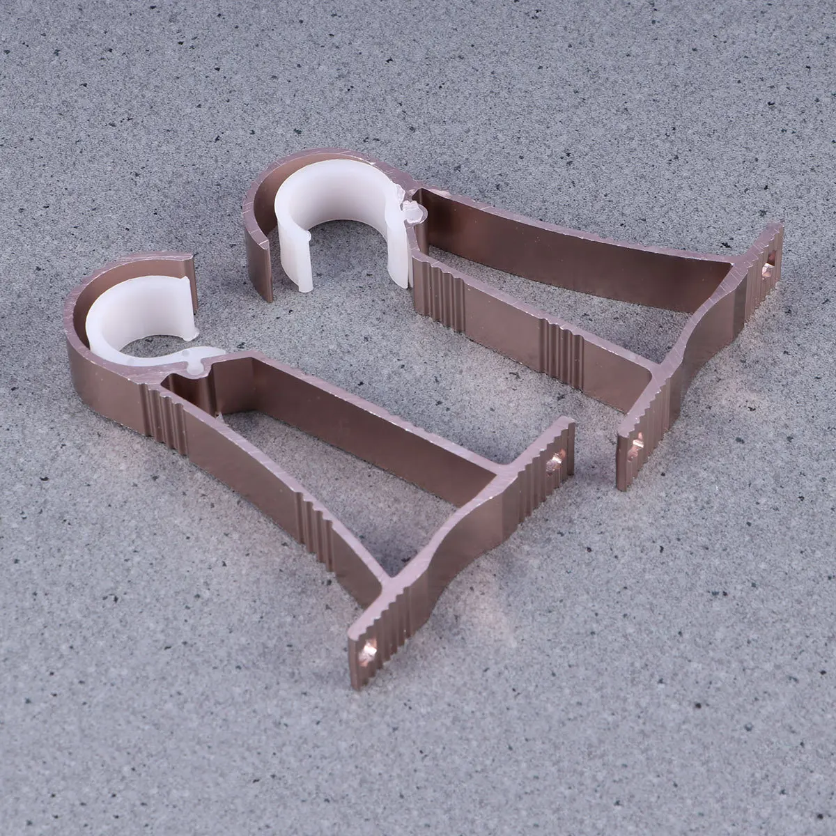 

2pcs Aluminum Curtain Rod Bracket For Ceiling Mount Drapery Holders Curtain Bracket Window Door Tracks With Screws