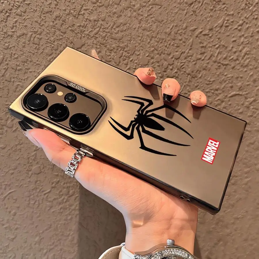 Funda para Samsung Galaxy S25 Note 20 Ultra S21 S24Ultra S25Plus S22 Ultra S24 FE S20 FE S23 funda suave logotipo de Spiderman Bat