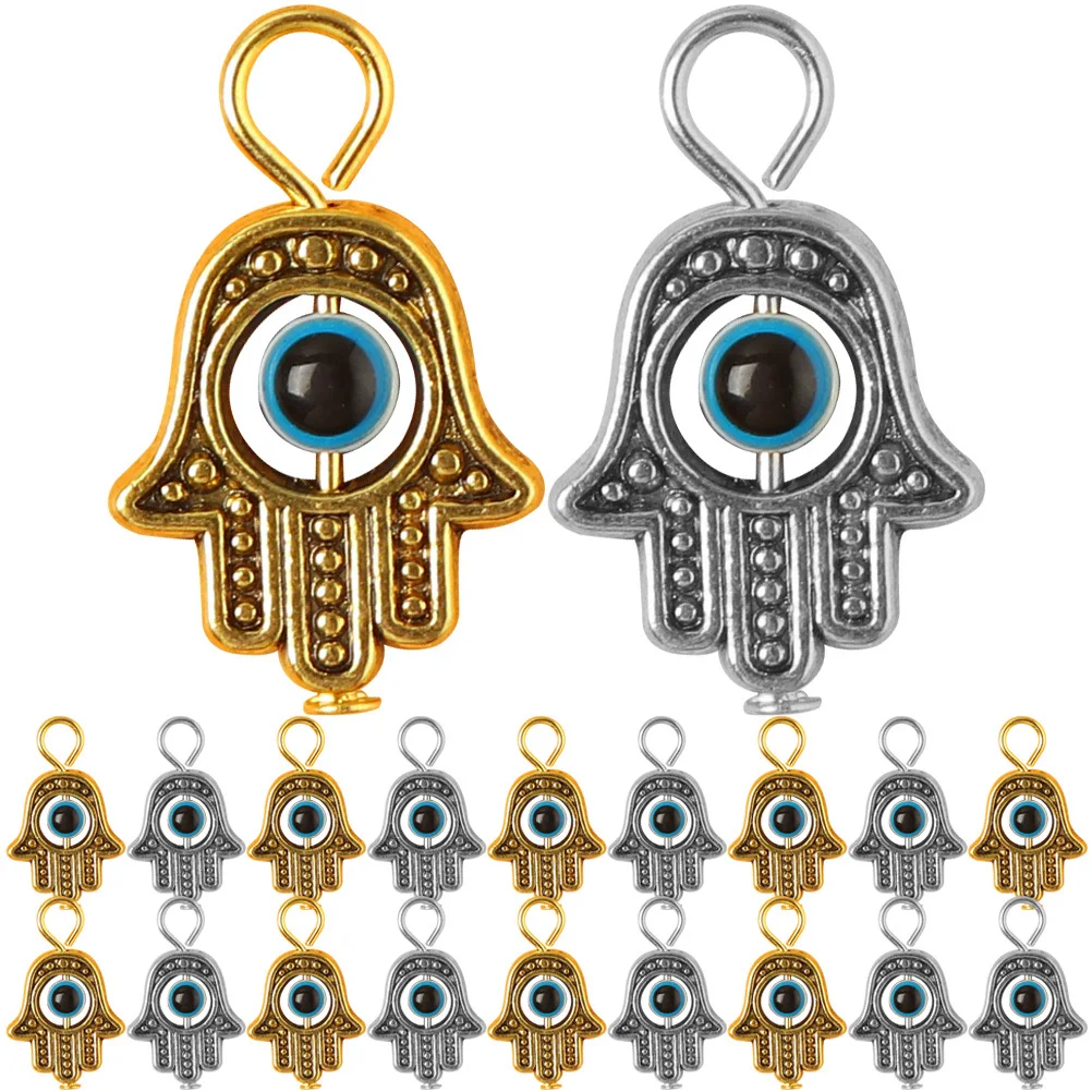 20 قطعة عين النخيل سحر قلادة سبائك خمر Diy بها بنفسك صنع المجوهرات الحرفية ديكور ل أساور سلاسل المفاتيح أقراط اكسسوارات #5