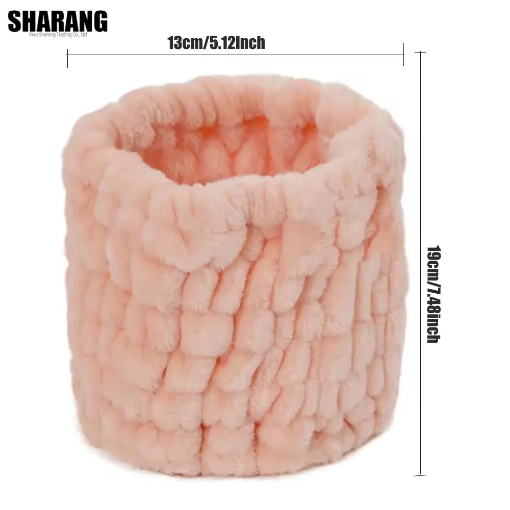 Ultra-wide Face Wash Headband Makeup Single Circle Coral Velvet Hair Cover Sports Yoga Hair Accessory For Women