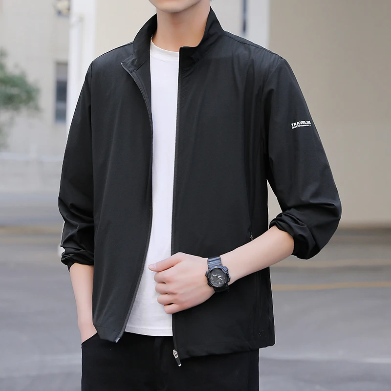 Men's Lightweight Sun Protection Suit Ice Silk Breathable and Ultra Light Outdoor Hiking UV Resistant Skin Clothing Men's Coat