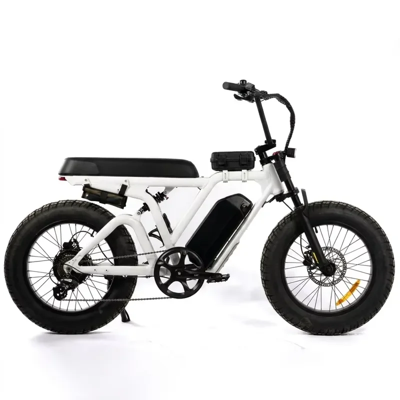 48V 750W Electric Bike Full Suspension Fat Tire E Bicycle 15Ah Battery Aluminum Alloy Frame Low Step Through Adult Ebike Rear