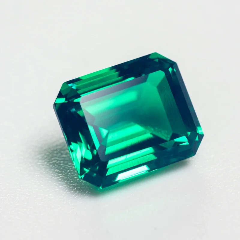 Top Lab Grown Columbia Emerald Gemstone Charms Beads Green Color Gemstones for Diy Jewelry Making Selectable AGL Certificate