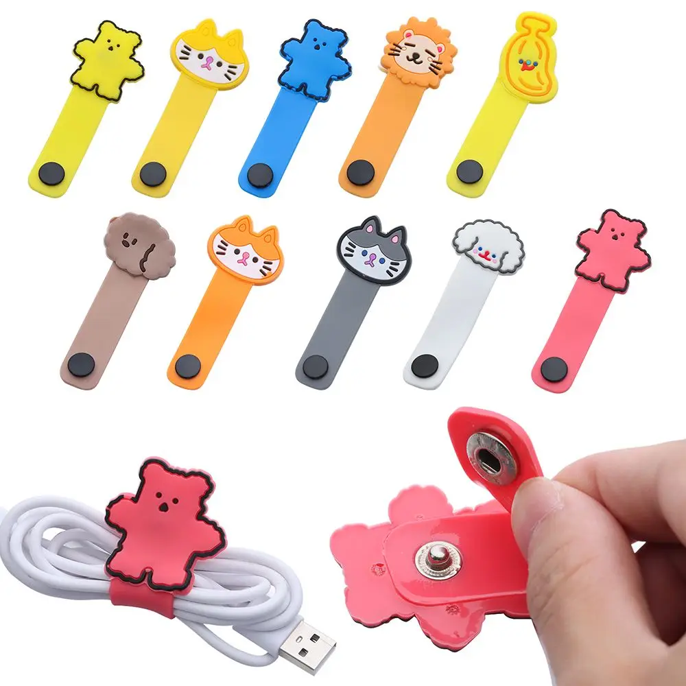 1PC Silicone Cable Winder Earphone Accessories Cord Organizer Charger Cable Protector Clips Cord Holder Cable Management