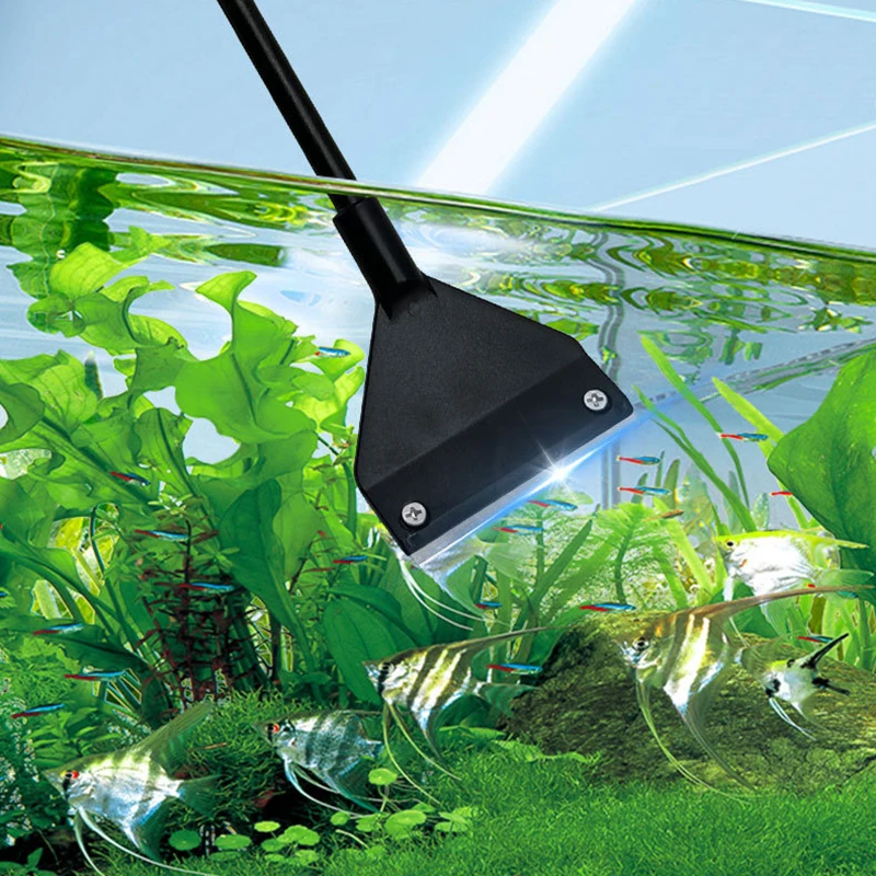 

Fish Tank Glass Cleaning Artifact Algae Scraper Does Not Hurt Silicone No Dead Angle Stainless Steel Algae Remover Cleaning Tool