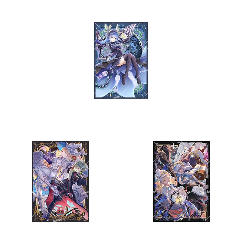 60PCS Yu-Gi-Oh! Board game card protective case Black and White Witch White Forest Anime game collection card holder gift
