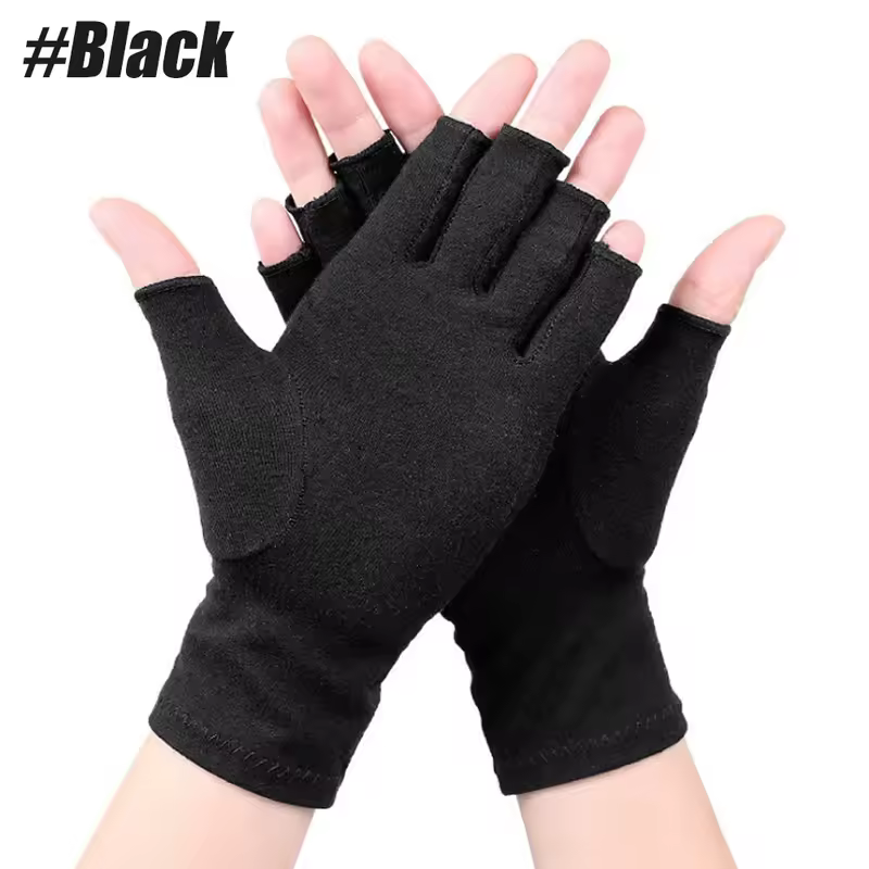 GOMOREON 1Pair Arthritis Gloves Women Men, Carpal Tunnel, Rheumatiod, Tendonitis, Fingerless Hand Thumb Compression Gloves - Image 12