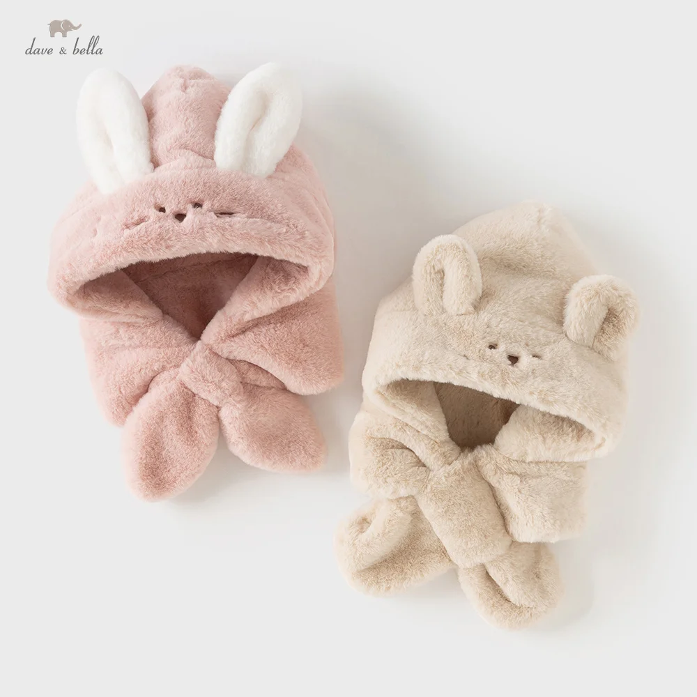 

Dave Bella Children Plush Hat Winter Autumn Boys Girls Warm Ear Protection Hat Baby Cute Cap Fashion Scarf Soft Bonnet DB4254562