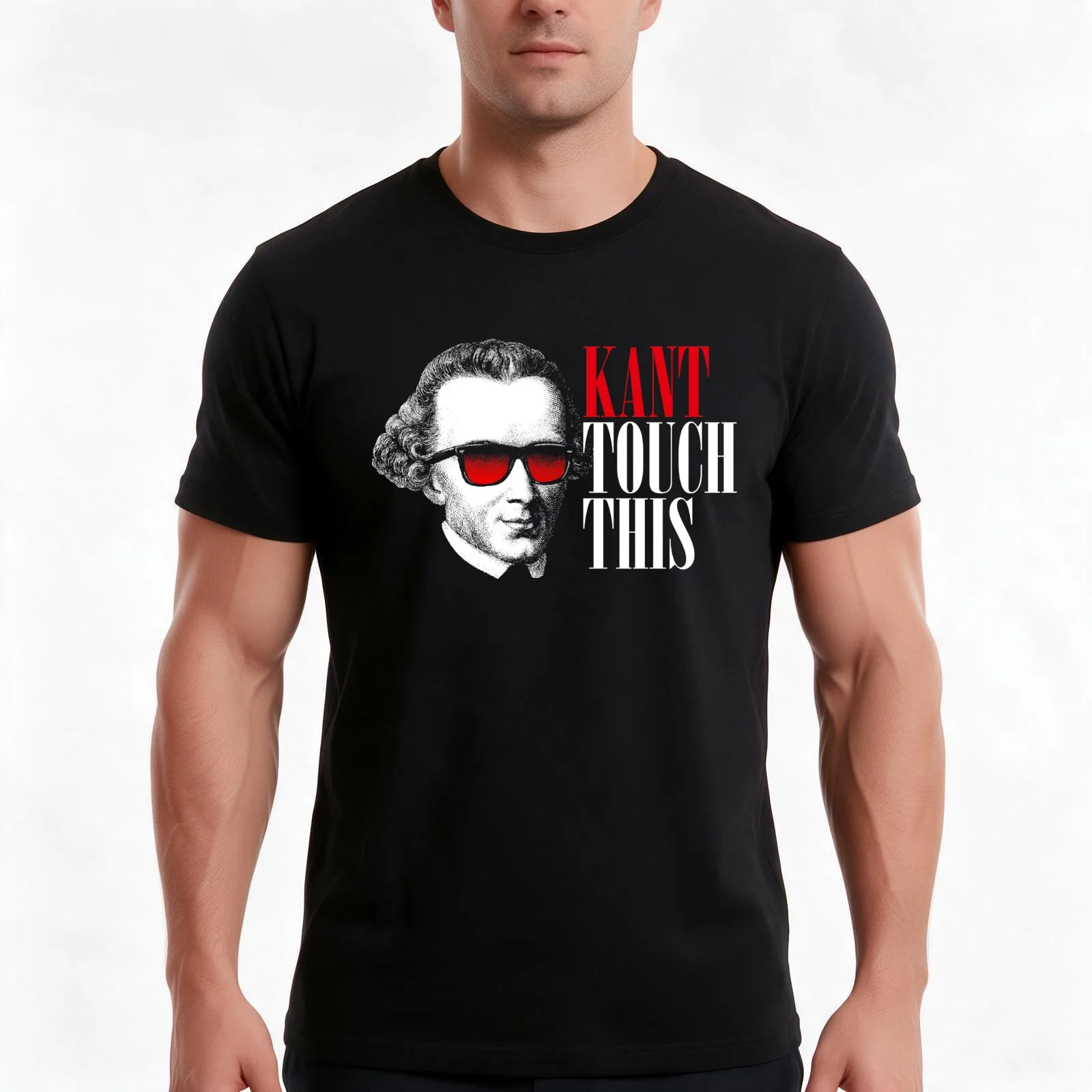 Kant Touch This - Philosophy Pun T-Shirt, Summer Casual Cotton Tee, Oversized Streetwear Tops, Vintage Graphic Print
