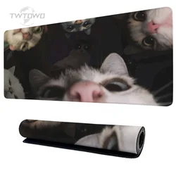 Mouse Pad Gamer Cute Cat XL Home Custom HD Mousepad XXL Office Natural Rubber Soft Laptop Desktop Mouse Pad