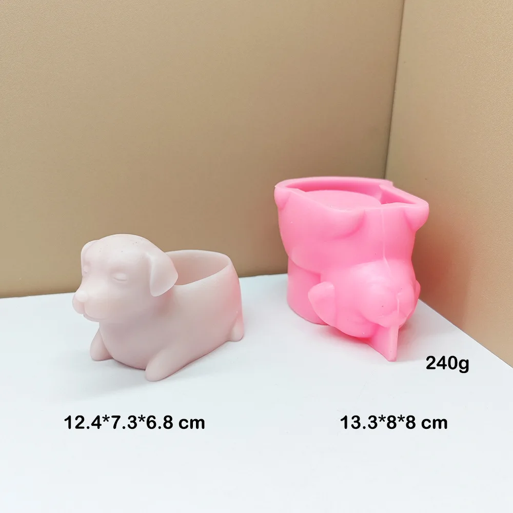 Multi Cute Cartoon Dog Succulent Flower Pot Silicone Mold Dog Polar Bear Candle Cup Mould