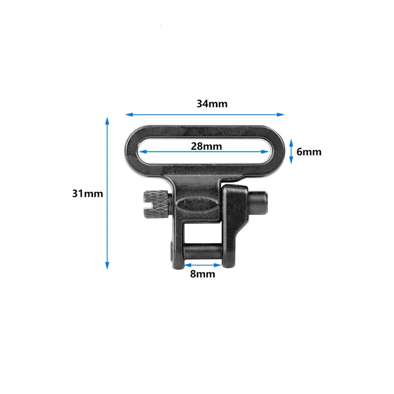 2x 300lb. Pull Strap Loop Strap Buckle Sling Mounting Kit Sling Swivels Stud Screw Set