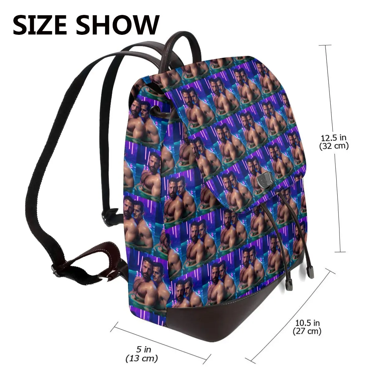 Ben Affleck And Henry Cavill Bookbag School Student Bags Hiking Travel Daypack for Women Fashion Derma Backpack