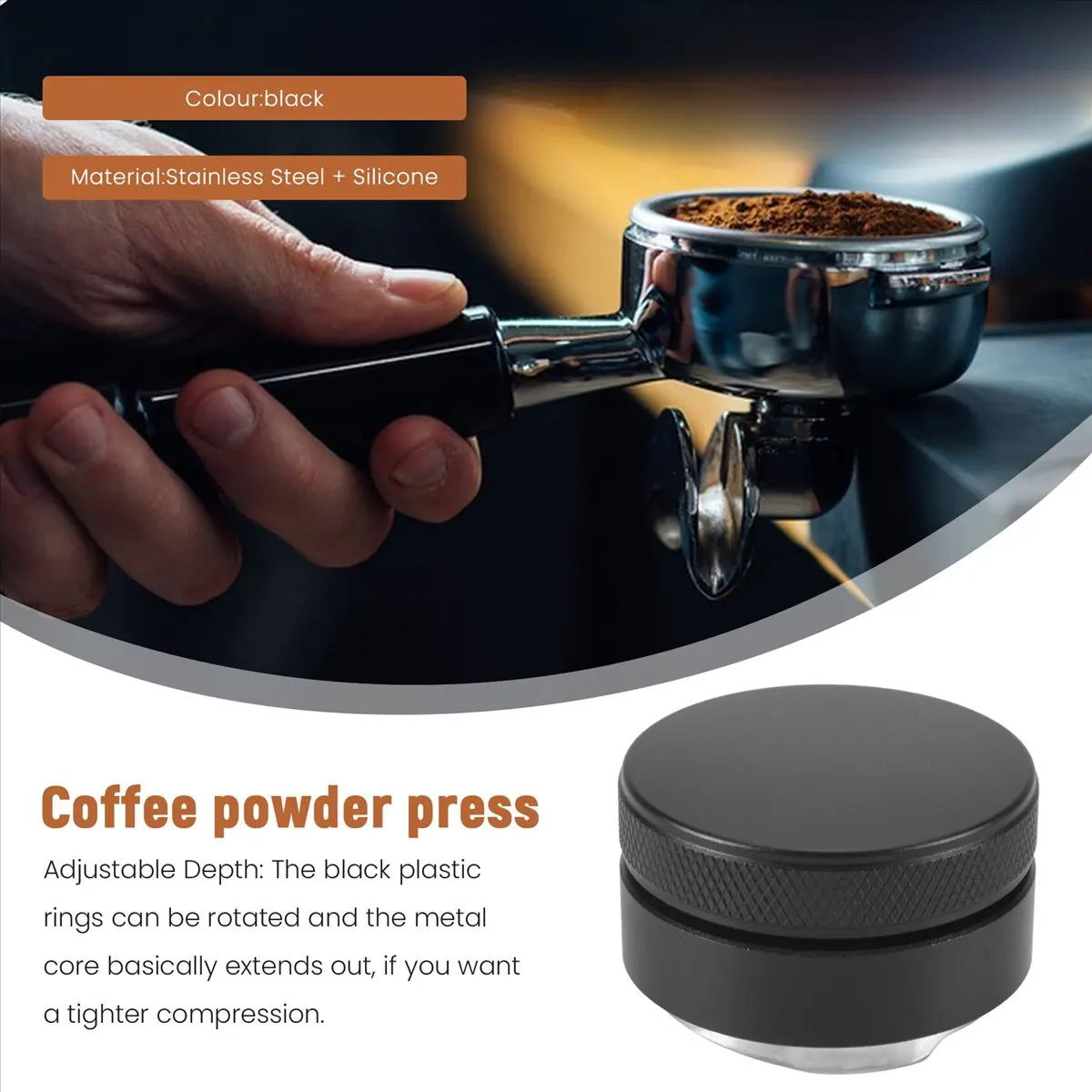 Distribuidor de Café A006, Nivelador de Café, Tamper para Espresso para Portafilter Sage de 54mm, Acessórios para Barista