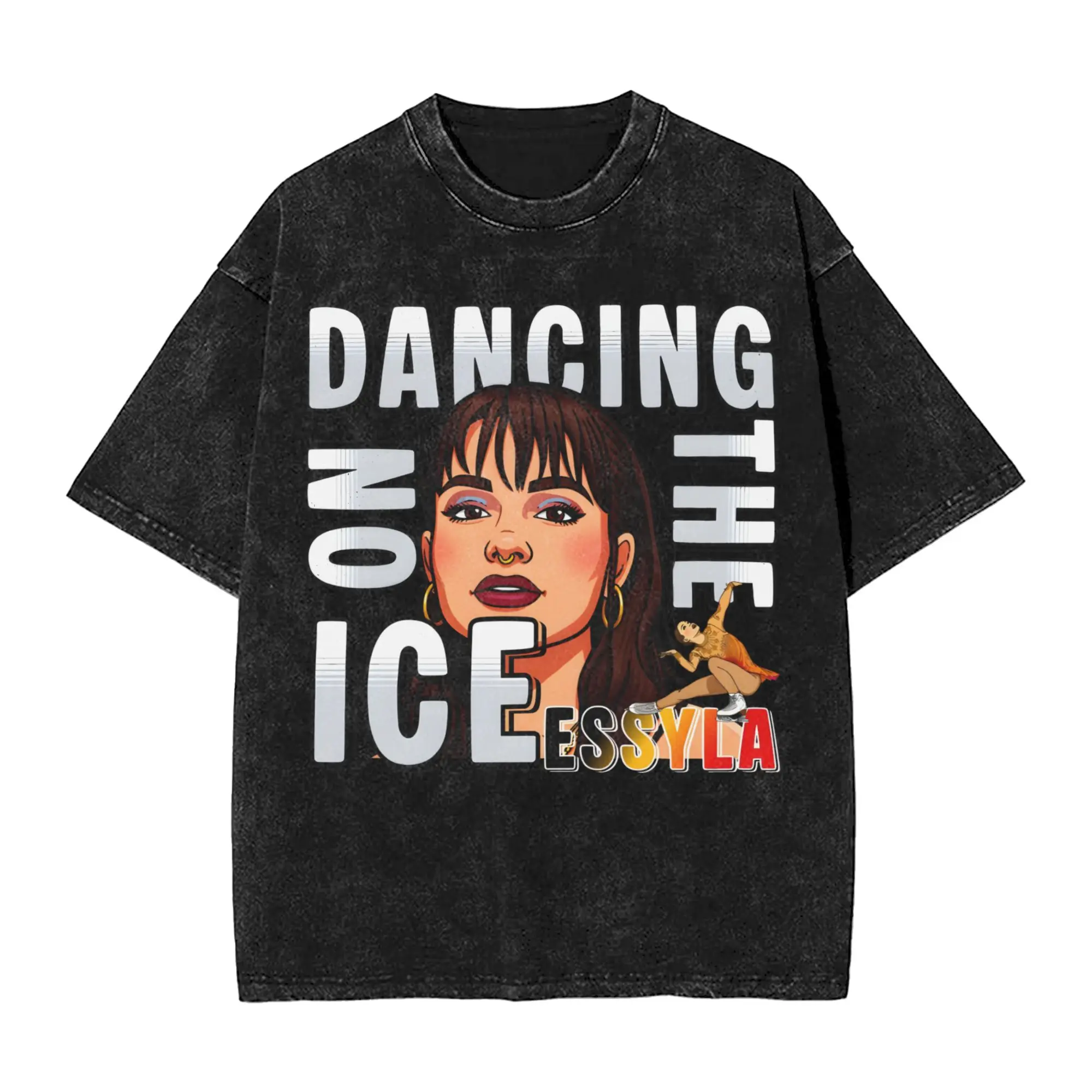 Essyla Dancing on the Ice Eurovisions 2026 T-Shirt  Harajuku T-Shirts Short Sleeve Street Style Tshirt Summer Oversize Top Tees