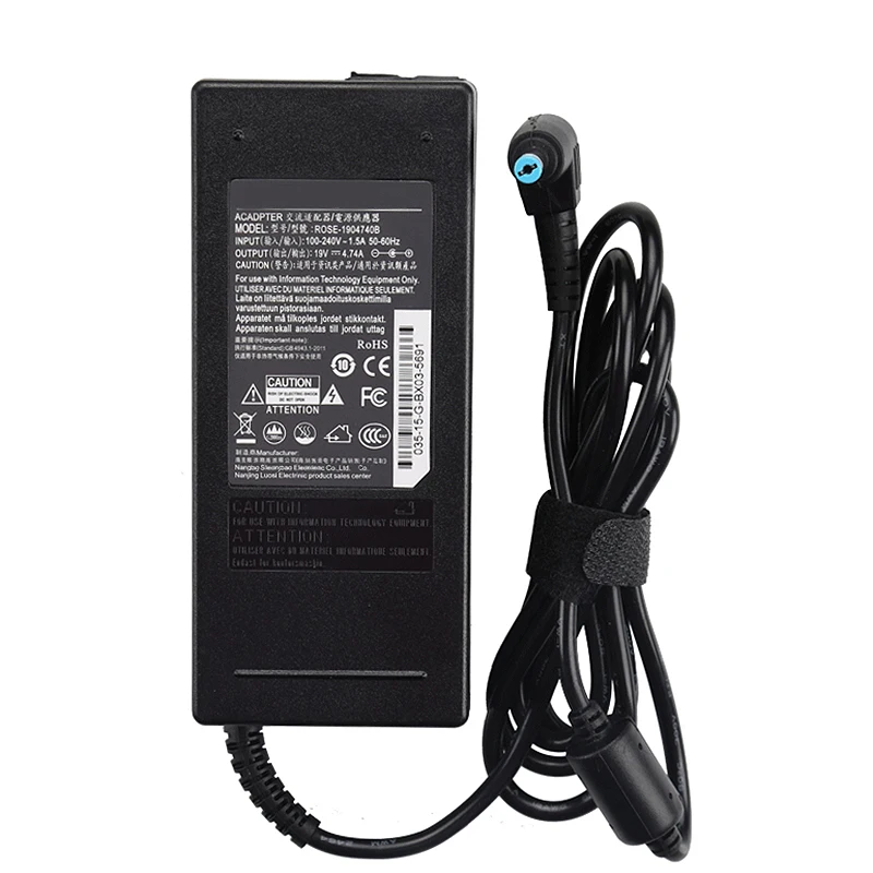 19v 4.74a 90w 5.5x1.7mm portátil ac adaptador carregador para acer aspire 5750g 5755g 7110 9300 notebook fonte de alimentação