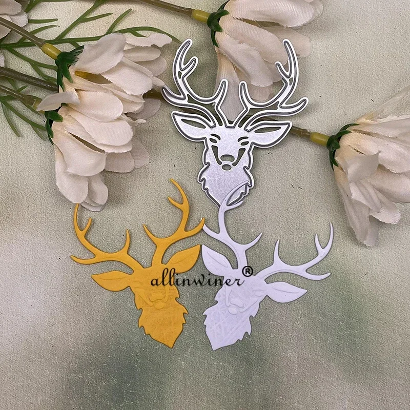 

Металлические вырубные ножи/трафареты «Голова бородатого оленя» для скрапбукинга, альбомов, открыток и тиснения