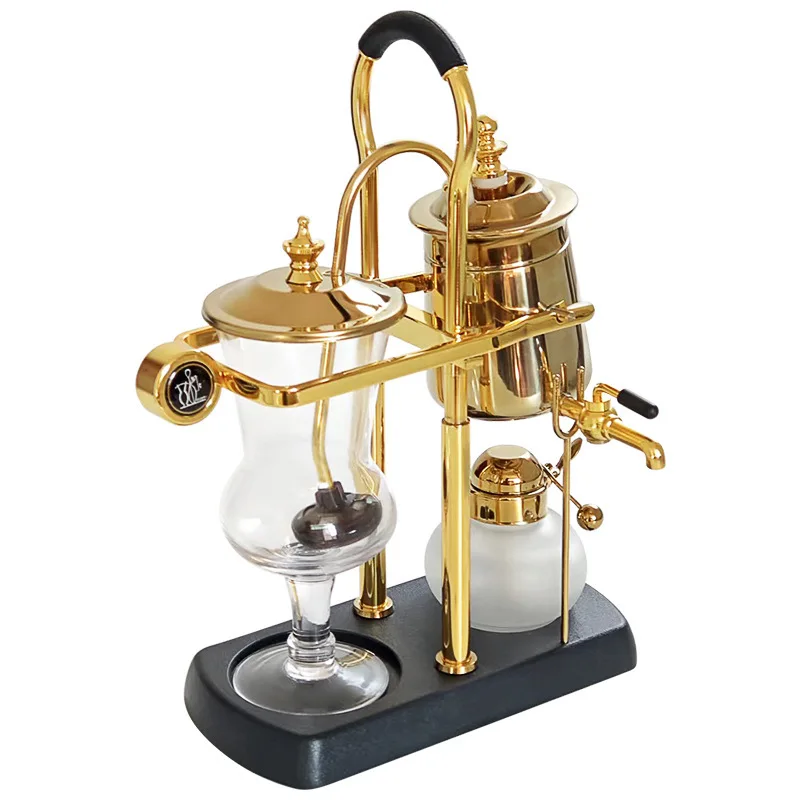 Household Stainless Steel Siphon Coffee Maker with Belgian Alcohol Burner Set Modern Minimalist Design Manual Hand Brew