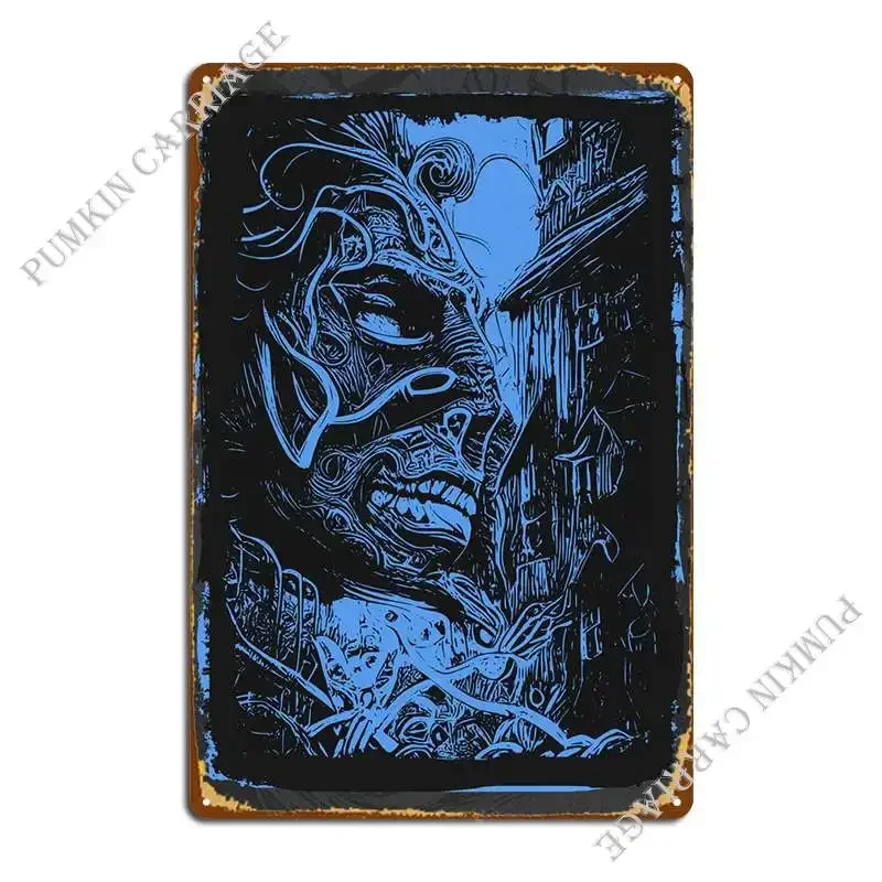 Horror Creatures Metal Sign Rusty Pub Home Cinema Tin Sign Poster