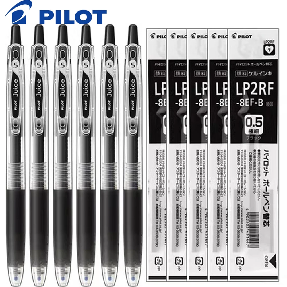 

3+6Pcs Japan PILOT Juice Gel Pen Set LJU-10EF 0.5mm Bullet Replaceable Core School Supplies Office Stationery