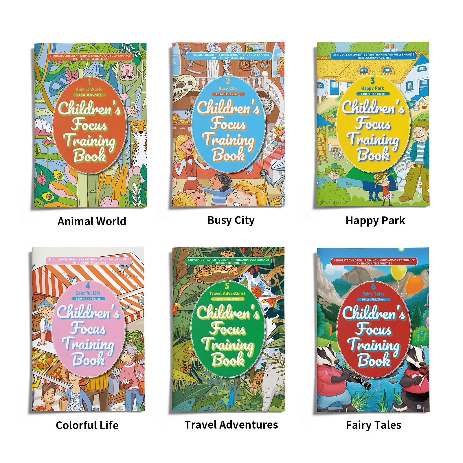 Children Focus Training Series 6 Themes Animal Adventure Fairy Tales Preschool Activity Book Ideal Kids Birthday Gift