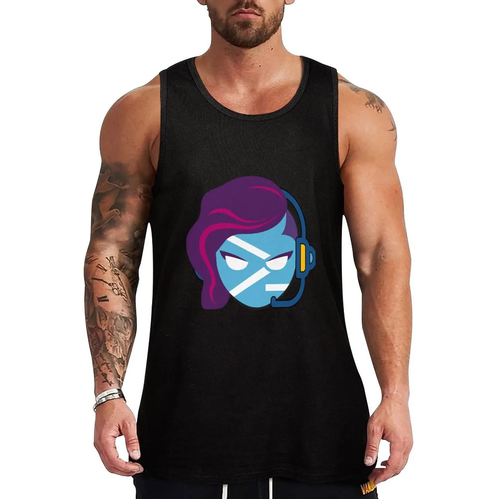

PowerShell Live logo Tank Top Body man tops t-shirts for Men's gym