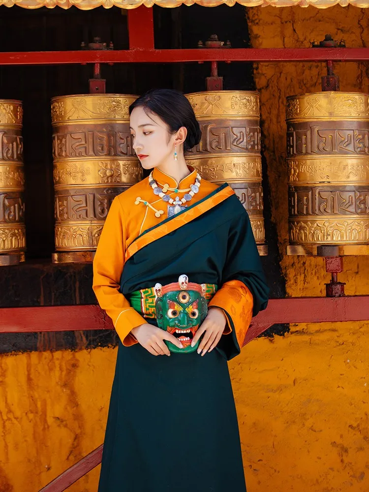 

Tibetan Top 2023 Guozhuang Dance Robe Women's New Spring Clothing Improved Costumes