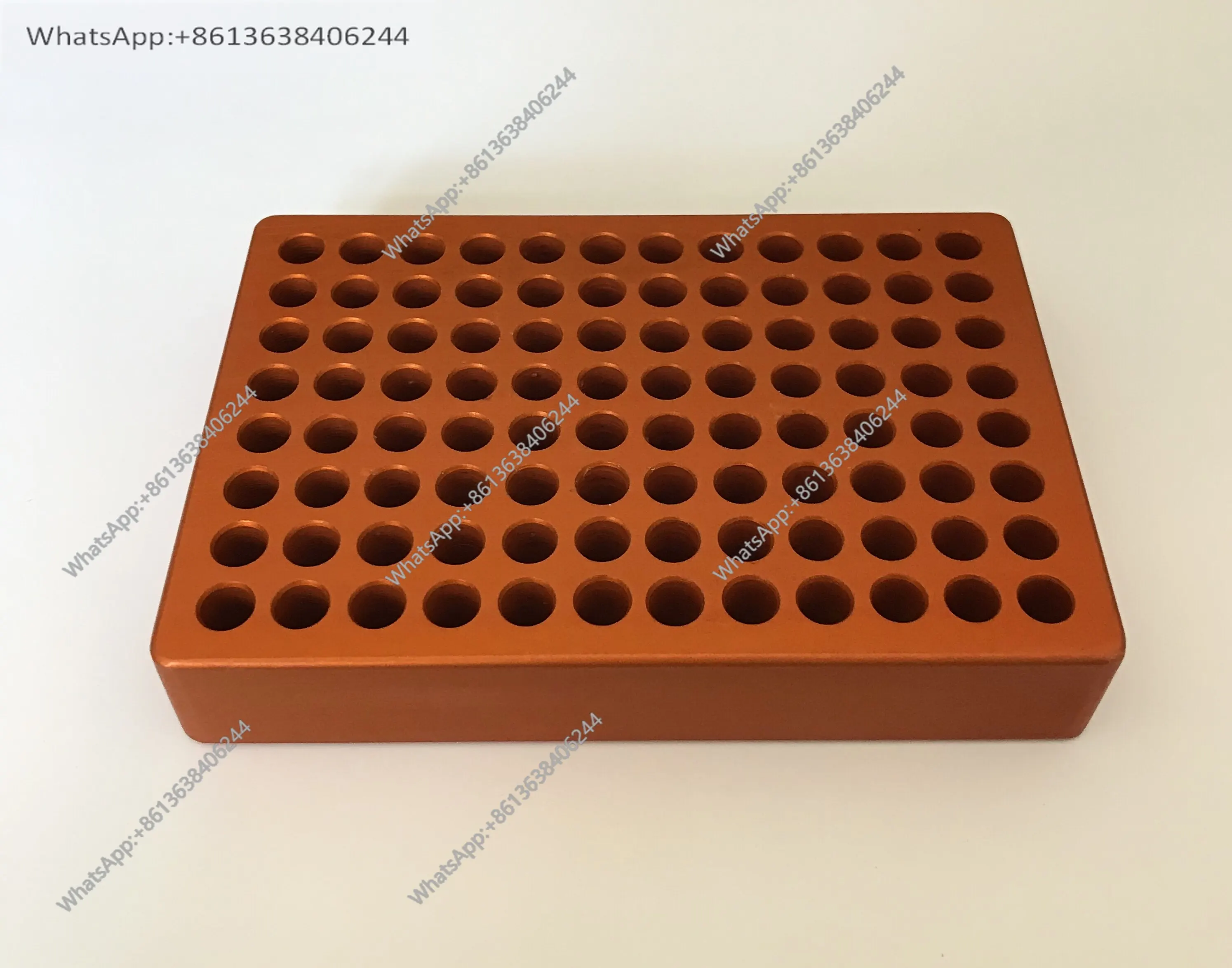Metal centrifuge tube rack, pre-cooled PCR tube rack 96-well centrifuge tube rack PCR low temperature aluminum freezing template
