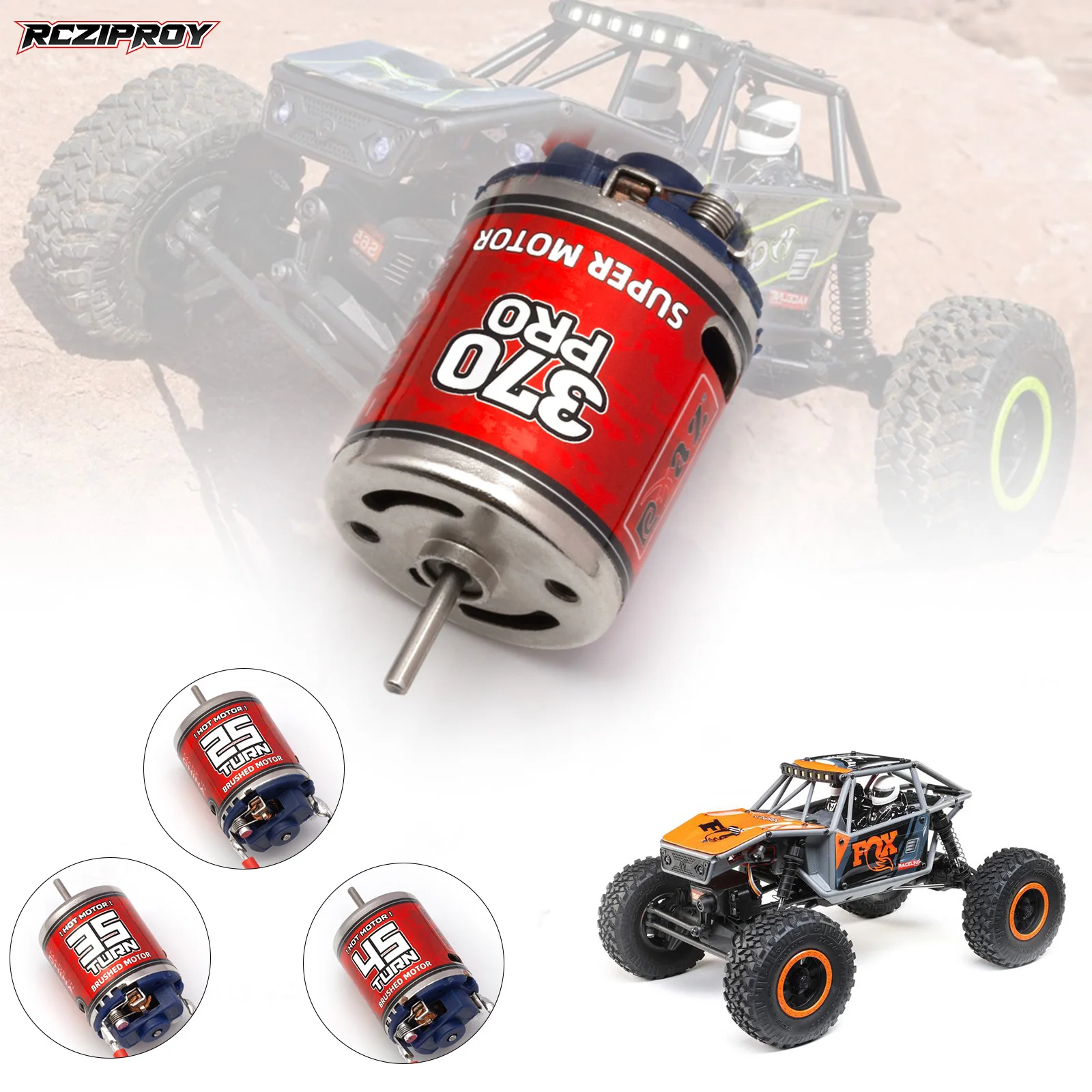 RCZIPROY RC ترقية 370 محرك خارجي ناعم 25T 35T 45T لـ 1/16 1/18 1/24 RC سيارة/سفينة الزاحف محوري SCX24 Tamiya Traxxas #1