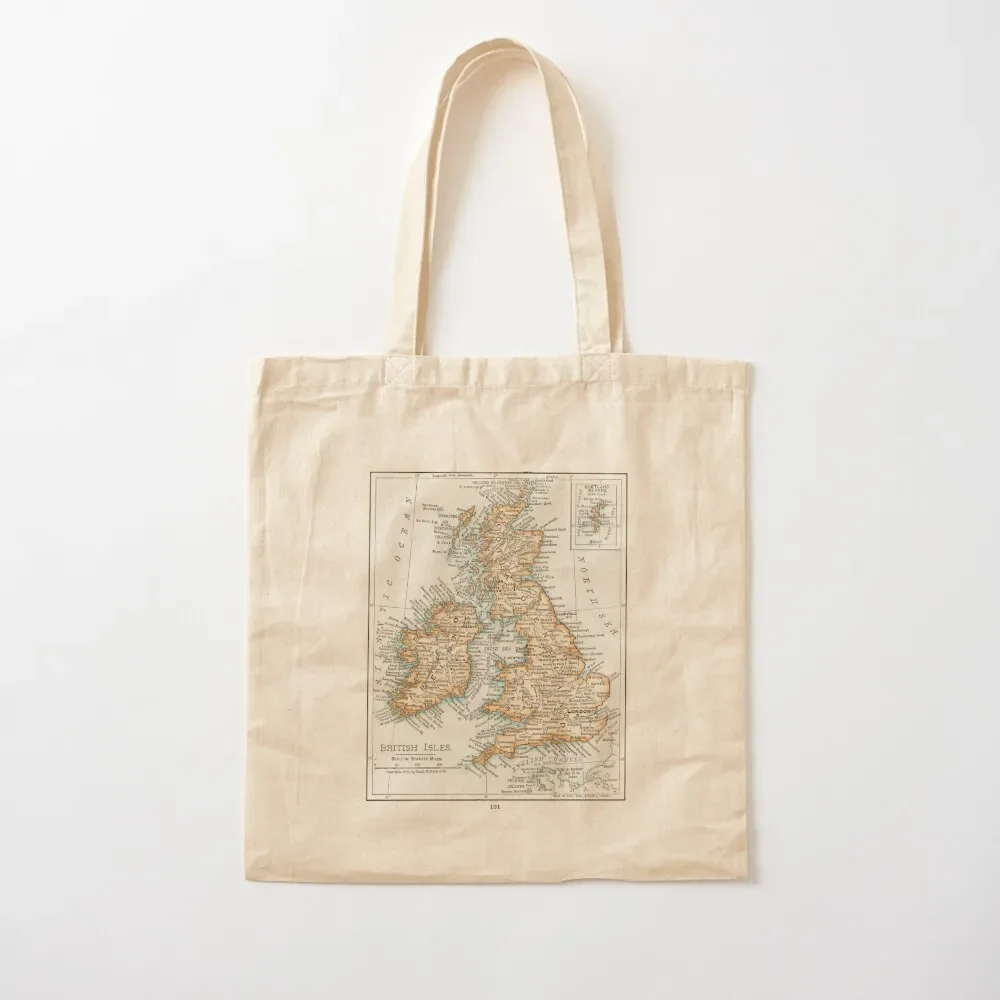 

Vintage UK Map Tote Bag Fabric bag Canvas stote bag cloth woman