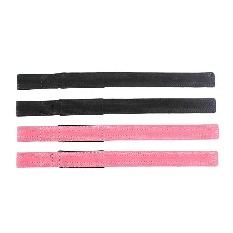 1Pair Cowhide Weight Lifting Wrist Straps Pull-ups Bands Fitness Bodybuilding Training Gym Lifting Straps with Non Slip Grips