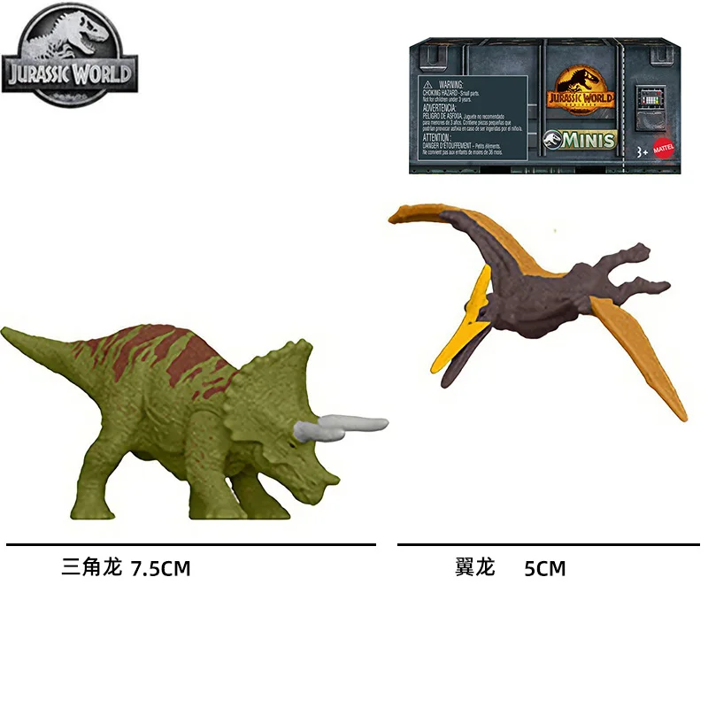 Original Mattel Jurassic World Dinosaur Dominion Minis Anime Action Figure Tyrannosaurus Rex Thermidor Boy Toy for Children Gift