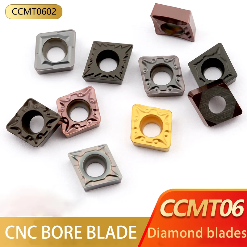 10 Chiếc KaKarot Carbide Lắp CCMT 060204 CCMT060204 CCMT060208 Nội Bộ Biến Bên Ngoài Dụng Cụ Quay Rau Giá Đỡ Tiện Bằng Máy CNC Biến