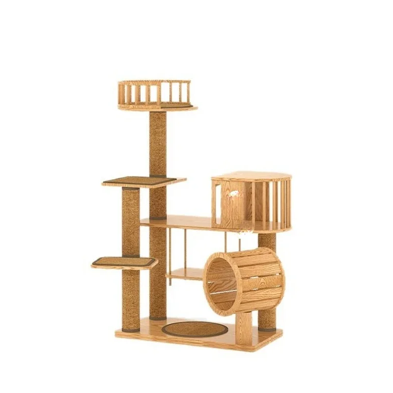 Tree hole climbing frame Cat climbing frame Cat scratching column Cat scratching board Wear-resistant non-chip vertical hemp