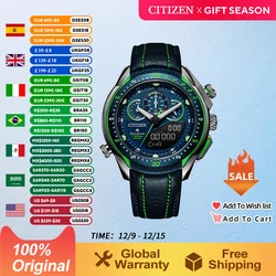 CITIZEN Original PROMASTER Chronograph LED Men Watch  Eco Drive Men's Waterproof Diving Watch Luminous  Sports Watch JW0148-12L