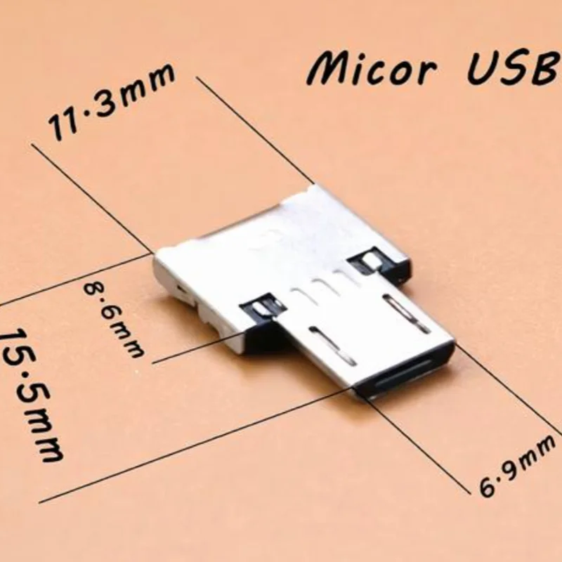 Micro USB Male to USB 2.0 Female Ultra Mini Size Connector Adapter 100 Pack Micro USB OTG Adapter