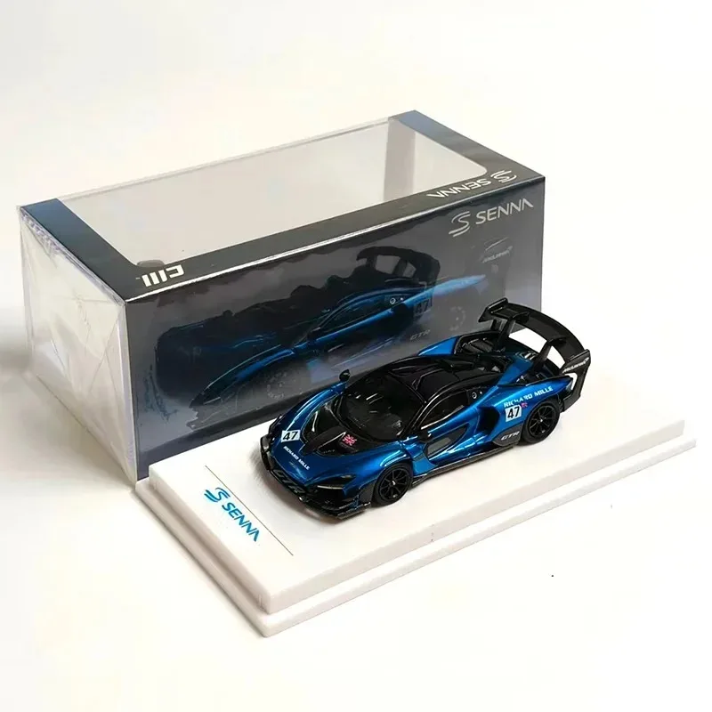 CM 1:64 Scale Senna GTR 720 GT3X Alloy Simulation Car Model Static Collection Decorated Holiday Gifts Toys Souvenir Gift