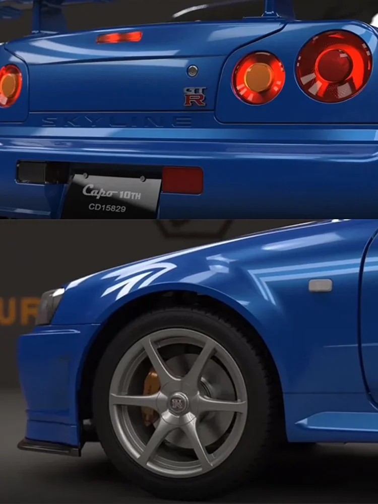 Electric Simulation Of CAPO GTR R34 Remote Control Vehicle All-Metal Ares 1/8 Skyline Flat Running Drift Vehicle