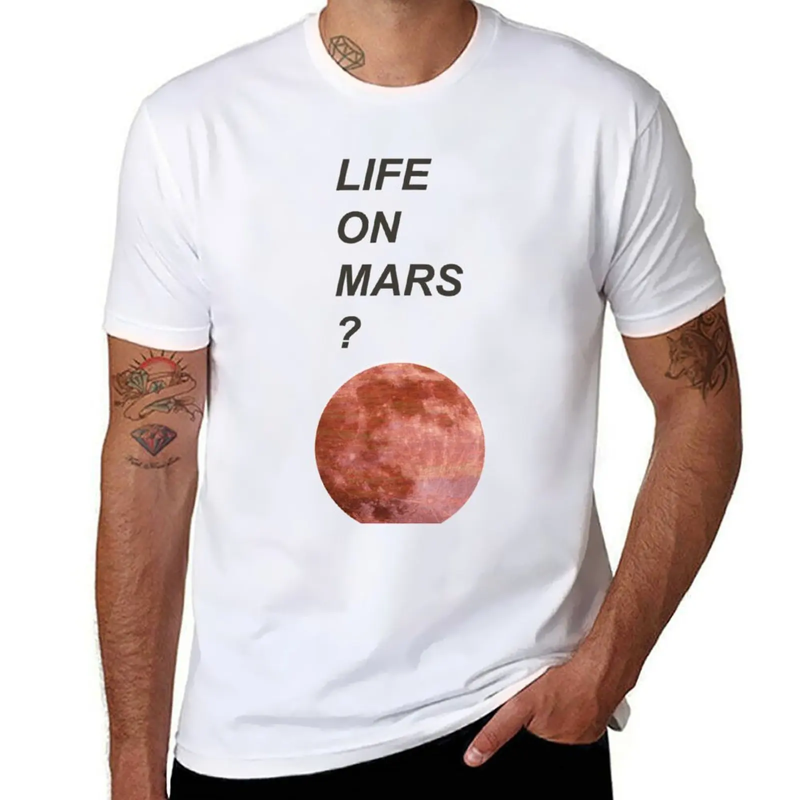 

mars on life T-Shirt Casual Streetwear Short Sleeve Tee