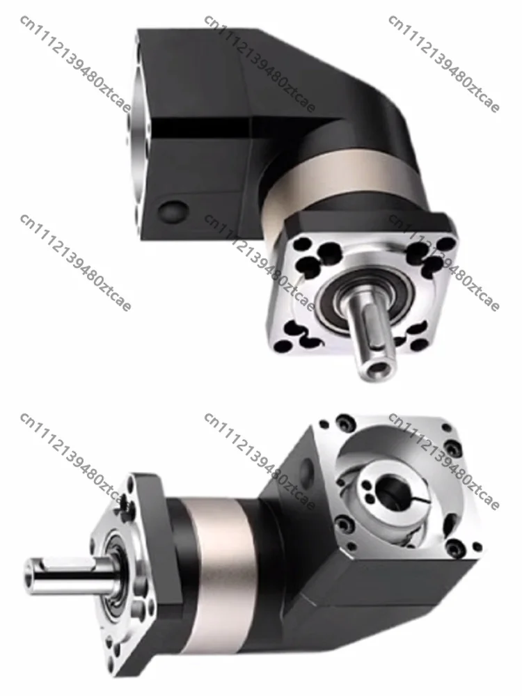 PVF60 90° Right Angle Planetary Reducer, 14mm Input Shaft Ratio 5/10/20/100 Fit 60mm 200W 400W AC Servo Motor